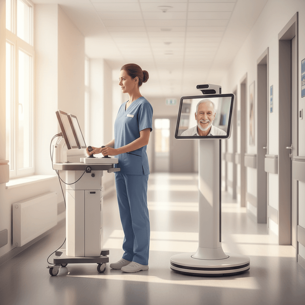 Telepresence robot in healthcare setting