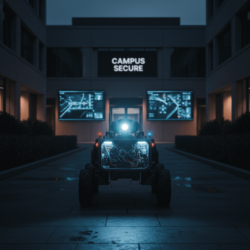 Autonomous security patrol robot on campus